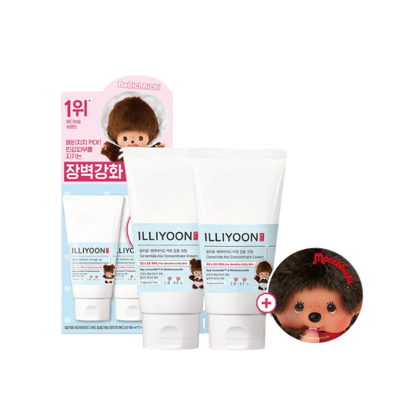Zestaw specjalny kremu z koncentratem ceramidu Ato (z lusterkiem Monchhichi) - +