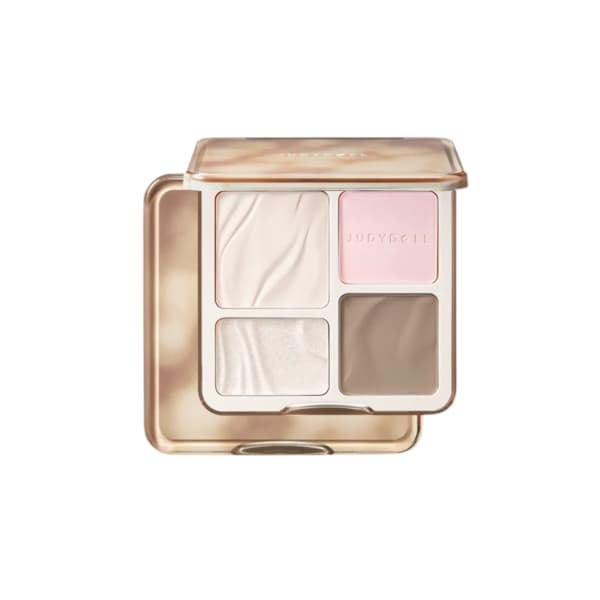 2 IN 1 Highlighter Contour Palette, paleta do konturowania i rozświetlania — #04 Blush Shadow