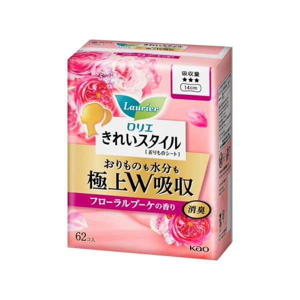 Laurier Kirei Style Panty Liner Superb W Absorption 14cm -. - Floral Bouquet Scent