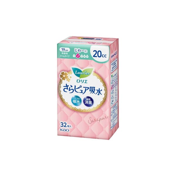 Laurier Sara Pure Absorption Panty Liners Slim Type 20cc 19cm -. - Fragrance Free
