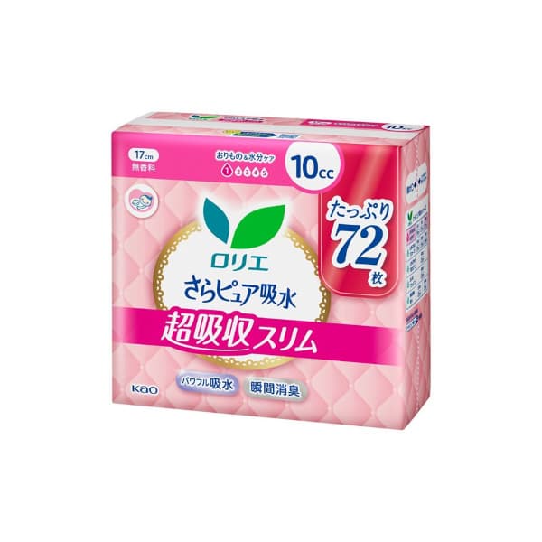 Laurier Sara Pure Absorption Super Absorbent Slim Panty Liners 10cc 17cm -. - Fragrance Free