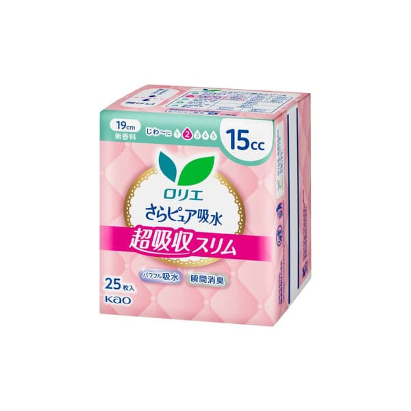 Laurier Sara Pure Absorption Super Absorbent Slim Panty Liners 15cc 19cm -. - Fragrance Free