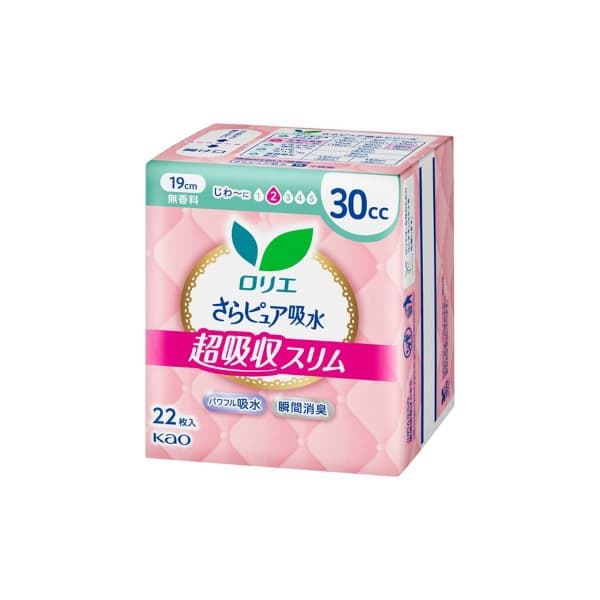 Laurier Sara Pure Absorption Super Absorbent Slim Panty Liners 30cc 19cm -. - Fragrance Free
