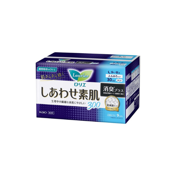 Laurier Shiawase Sokuhada Deodorant Plus Heavy Night Use With Wings 30cm -