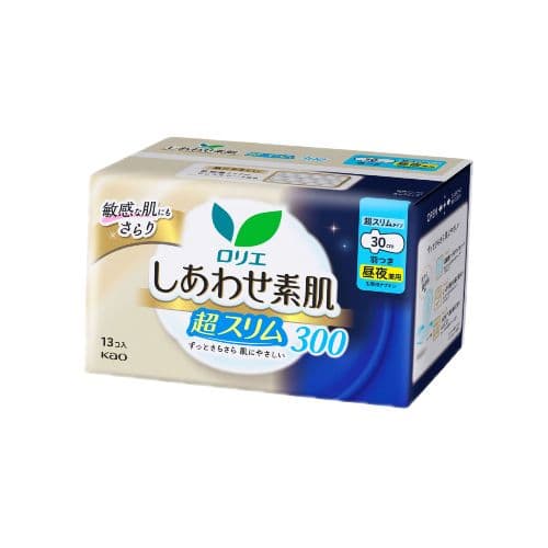 Laurier Shiawase Sokuhada Super Slim Extra Heavy Day & Night Use With Wings 30cm -