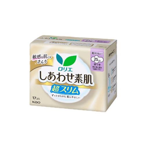 Laurier Shiawase Sokuhada Super Slim Extra Heavy Daytime Use With Wings 25cm -