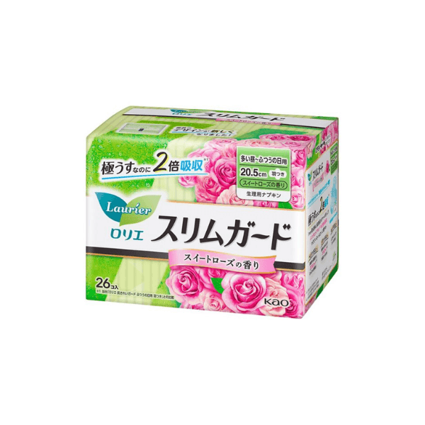 Laurier Slim Guard Heavy do codziennego użytku ze skrzydełkami 20,5 cm - - Sweet Rose Scent