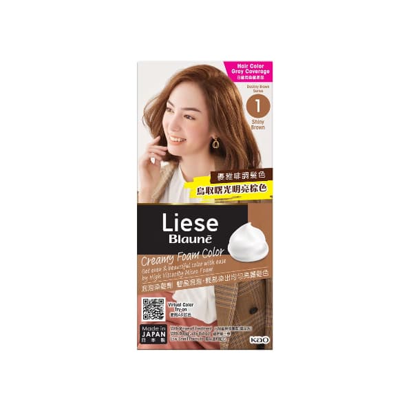 Liese Blaune Creamy Foam Color - 1 pudełko - 1 - Shiny Brown