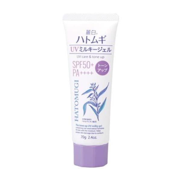 Reihaku Hatomugi UV Care & Tone Up The Tone Up UV Milky Gel SPF50+ PA++++ Tube Type -