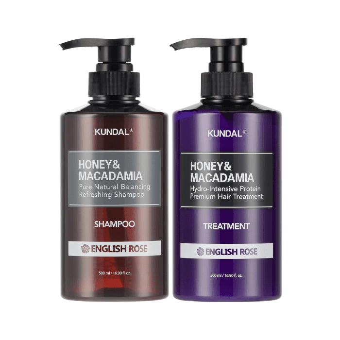 Honey & Macadamia Nature Shampoo + Treatment - Set - English Rose