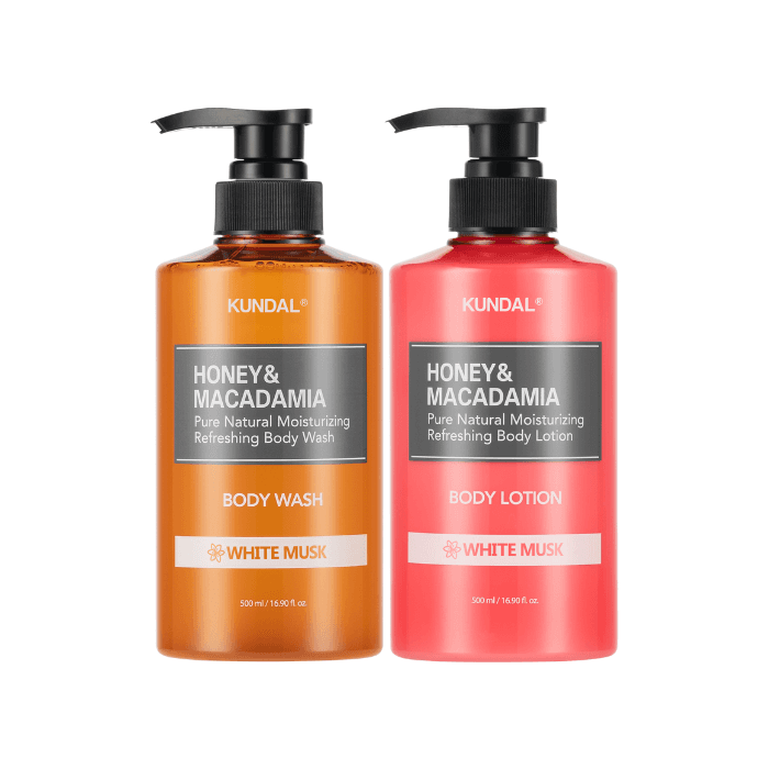 Honey & Macadamia Pure Body Wash + Lotion - Set - White Musk