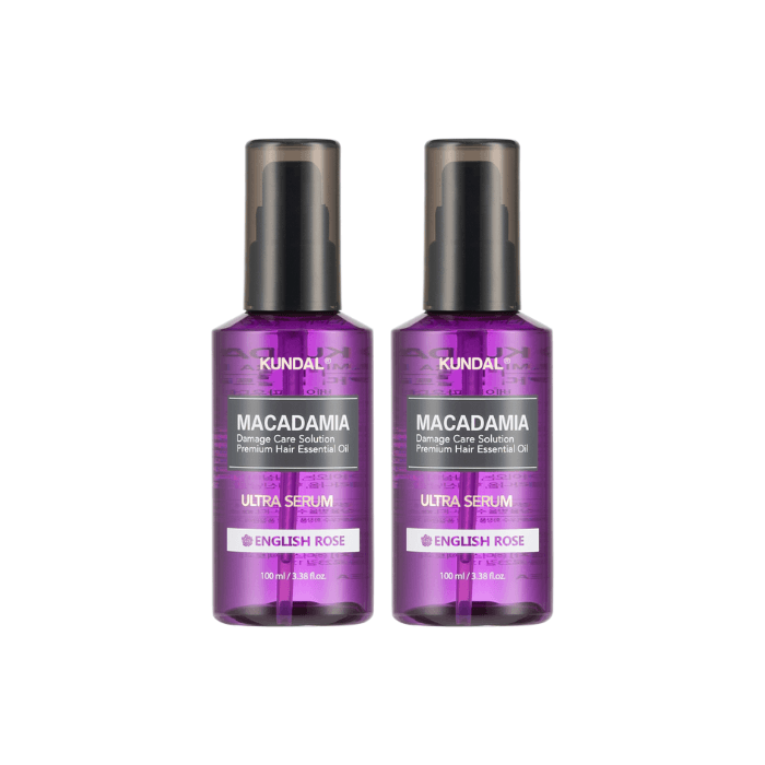 Macadamia Hair Serum - - DUO Set - English Rose