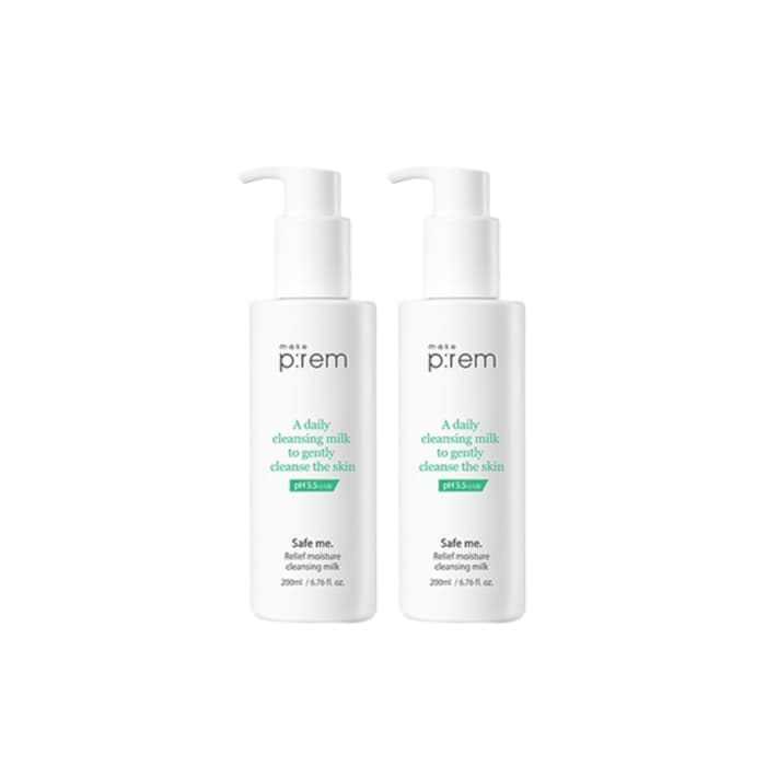 Safe Me. Relief Moisture Cleansing Milk - - White (2ea) Set