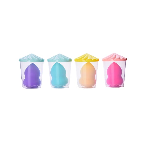 Makeup Blender Beauty Sponge - Gourd with Container (Random Colour) -