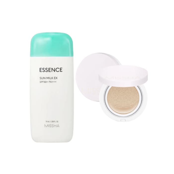 All Around Safe Block Essence Sun Milk EX - (SPF50+ PA+++) (.) + Magic Cushion Cover Lasting - (SPF50+.