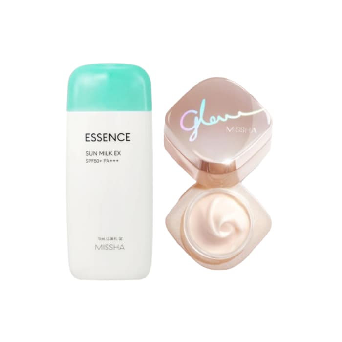 All Around Safe Block Essence Sun Milk EX - (SPF50+ PA+++) X MISSHA - Glow Skin Balm -