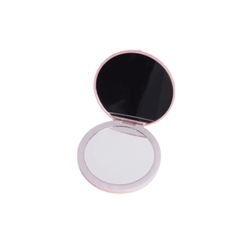 Portable Mini Makeup Mirror with LED lighting -. - Pink