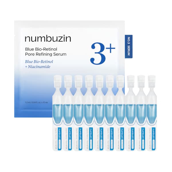 numbuzin - No.3 Blue Bio-Retinol Pore Refining Serum Trial Kit -