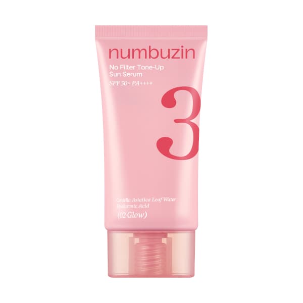 numbuzin - No.3 No Filter Tone-Up Sun Serum SPF50+ PA++++ (New Verison of No.3 Porcelain Base-skip Tone Up Beige) - - 02 Glow