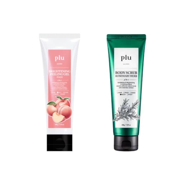 Brightening Peeling Gel Peach - (1ea) & Body Scrub - - Rosemary Herb (1ea) Set