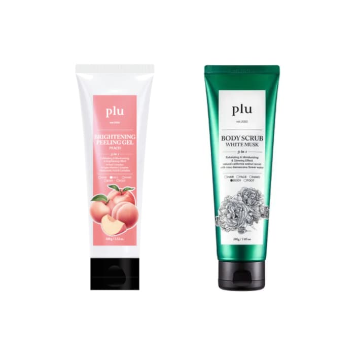 Brightening Peeling Gel Peach - (1ea) & Body Scrub - - White Musk (1ea) Set