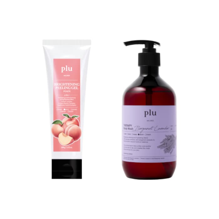 Brightening Peeling Gel Peach - (1ea) & Therapy Body Wash - - Bergamot Lavender (1ea) Set