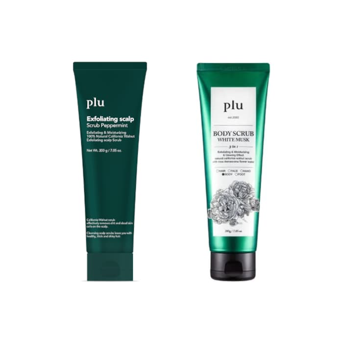 Exfoliating Scalp Scrub Peppermint - (1ea) & Body Scrub - -White Musk (1ea) Set