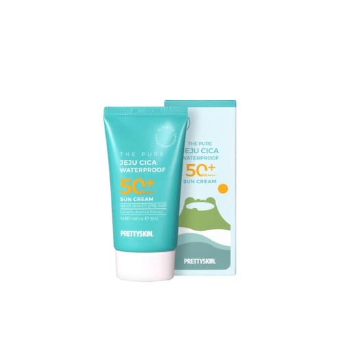 PRETTYSKIN - The Pure Jeju Cica Waterproof Sun Cream SPF50+ PA++++ -