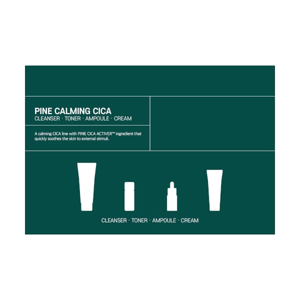 Pine Calming Cica Trial Kit (Cleanser+Toner+Ampoule+Cream) -+++