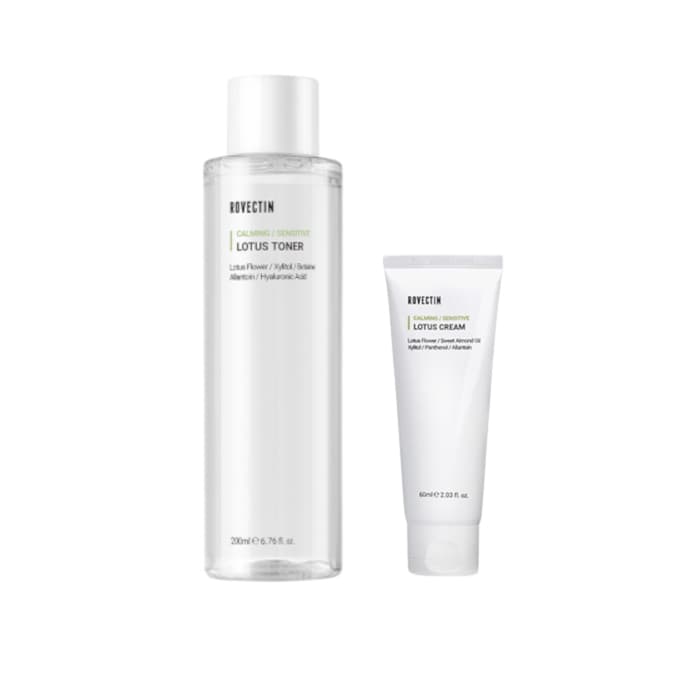 Clean Lotus Water Calming Toner - (.) + Calming Lotus Cream (New Version) - (.) Set