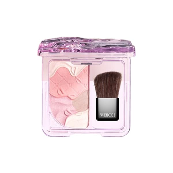 Paleta rozświetlaczy i różów Dreamy Quad Glow - - E02 Peach Coral