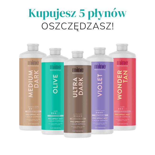 5 Płynów MineTan Do Opalania Natryskowego