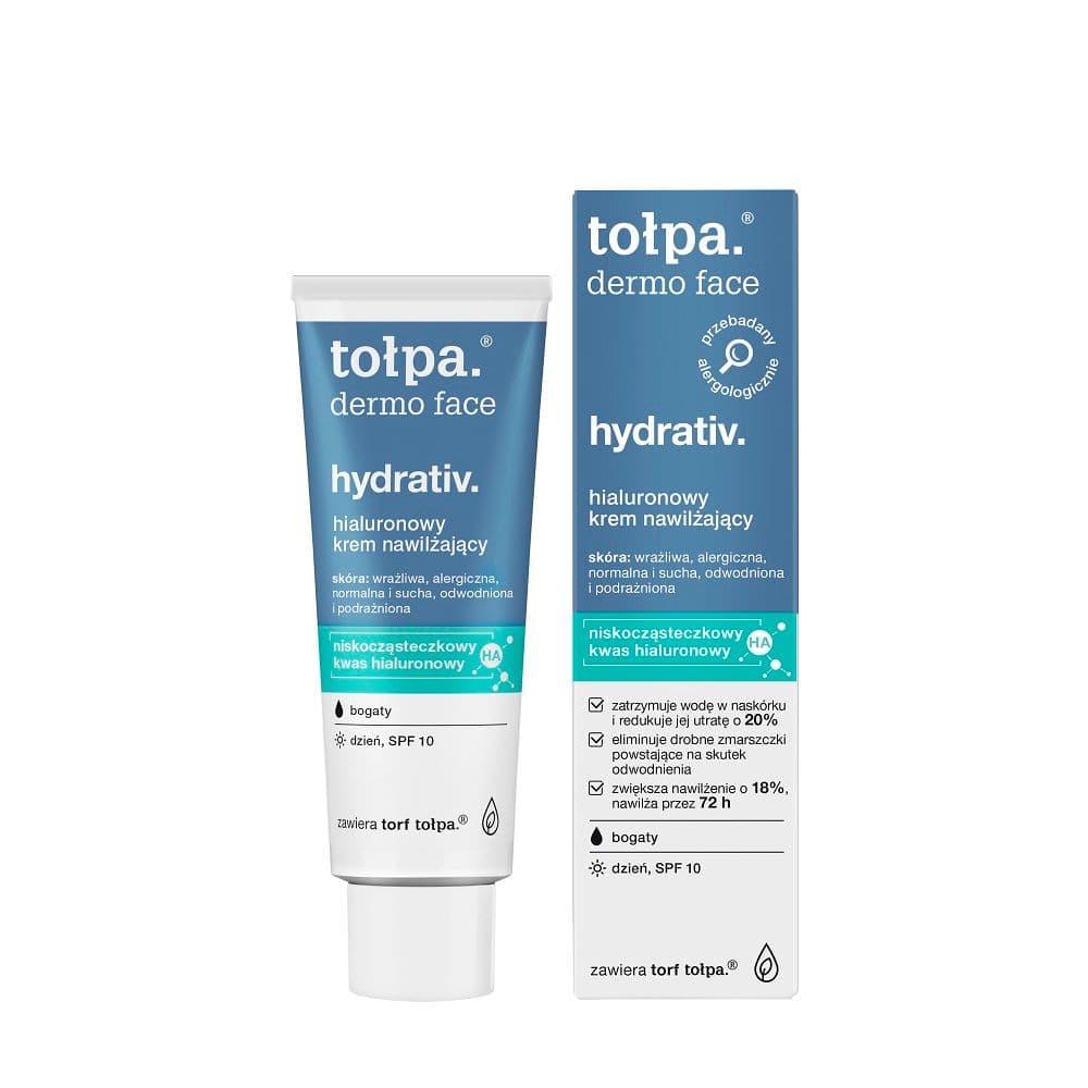 hydrativ. hialuronowy krem nawilżający, bogaty, SPF 10