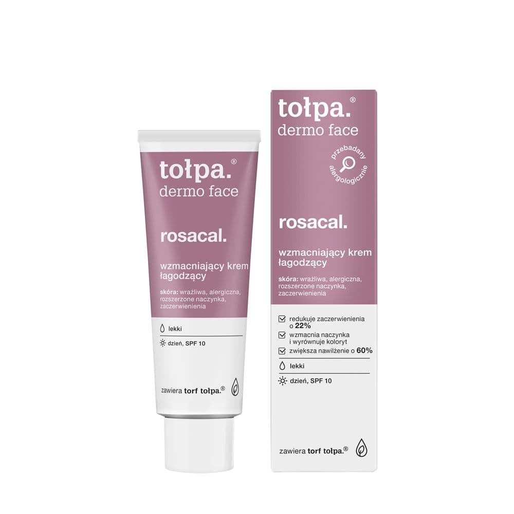 Rosacal. wzmacniający krem łagodzący, LEKKI, DZIEŃ, SPF 10