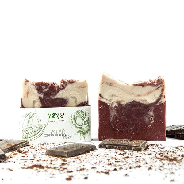 Mydło 100% naturalne ręcznie robione czekolada i róża YEYE Made in Nature