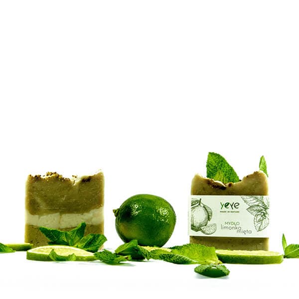 Mydło 100% naturalne ręcznie robione limonka i mięta YEYE Made in Nature
