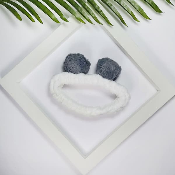 Opaska kosmetyczna do włosów z uszami YEYE Made in Nature (bialy)