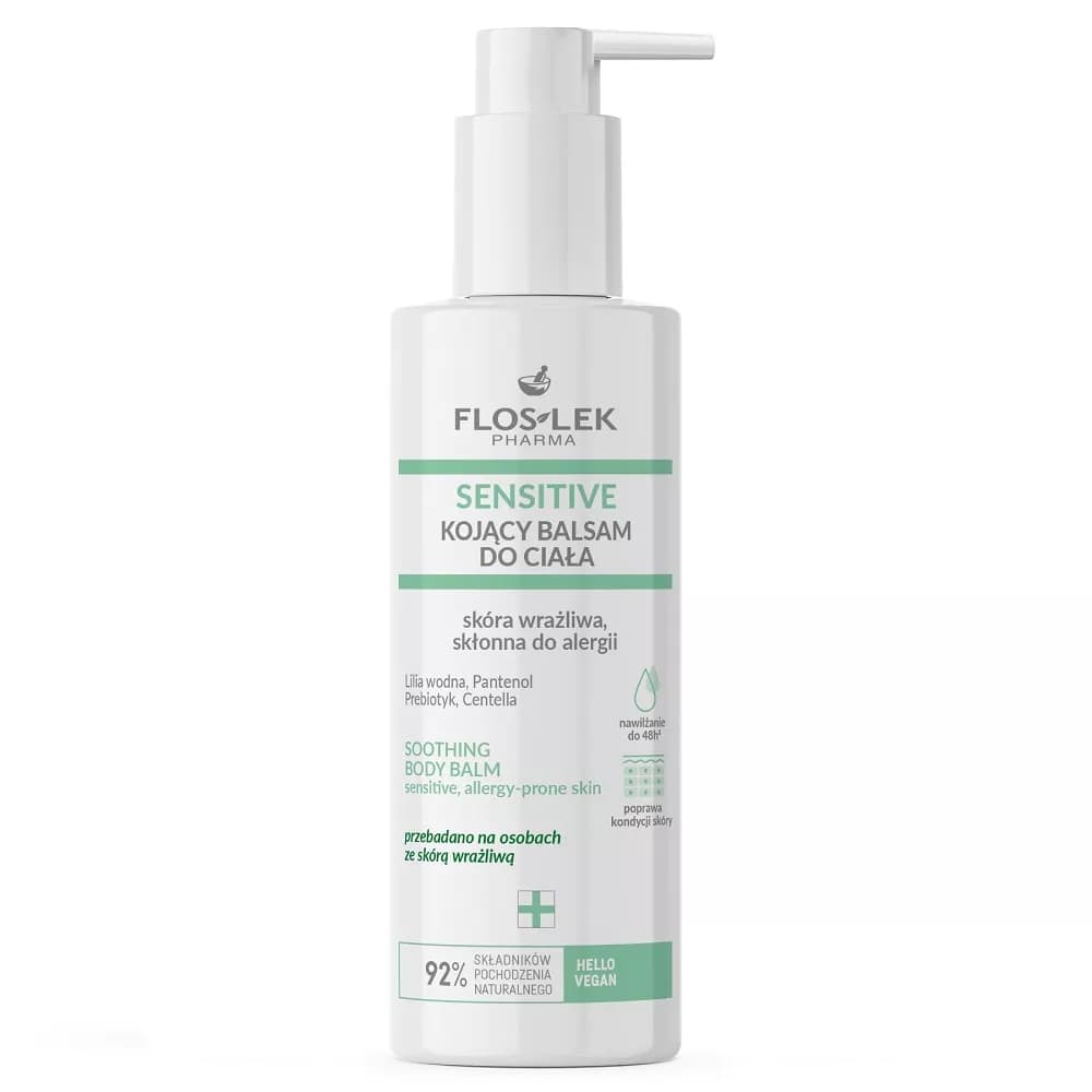 Flos-Lek Sensitive, kojący balsam do ciała do skóry wrażliwej i skłonnej do alergii