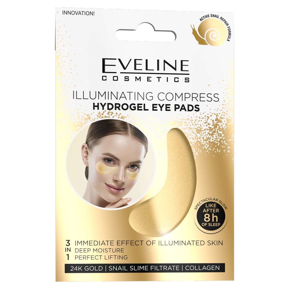 ILLUMINATING COMPRESS HYDROGEL EYE PADS - Hydrożelowe, rozświetlające płatki pod oczy -