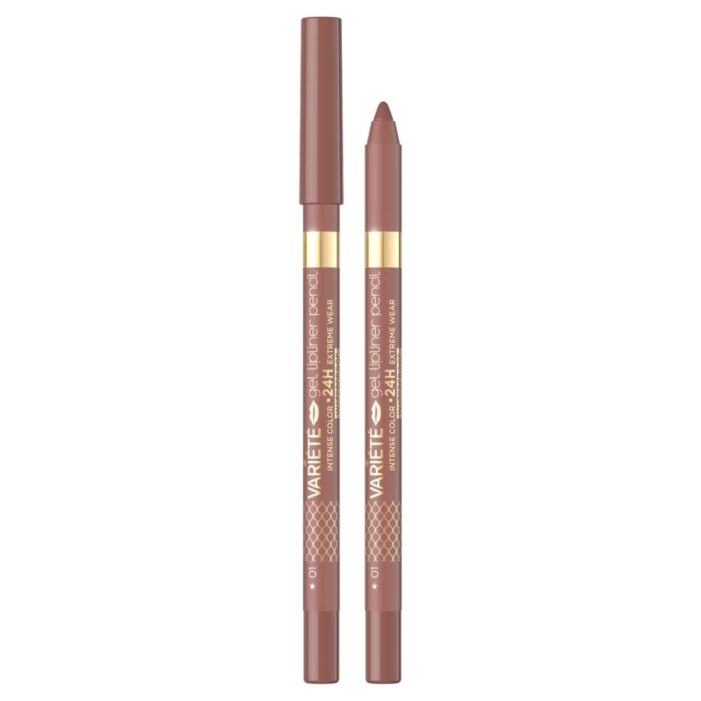 VARIETE - Gel Lipliner Pencil - Żelowa konturówka do ust - Wodoodporna - 01 NUDE