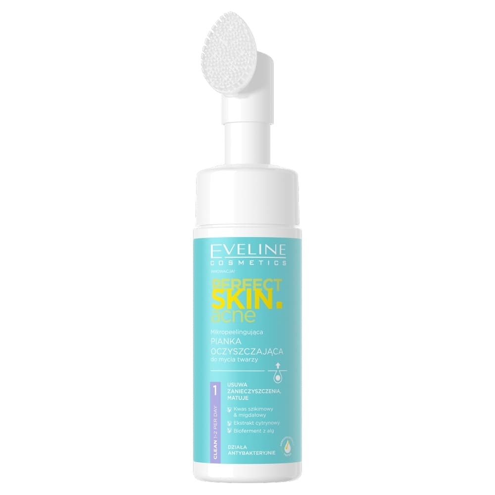 PERFECT SKIN ACNE - Face Cleansing Foam - Pianka myjąca ze szczotką oczyszczającą pory -