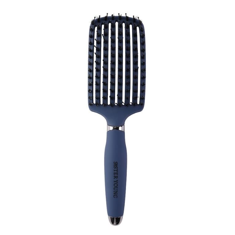 Ovia Hair Brush Szczotka do rozczesywania włosów z włosiem z dzika BLU1031 - Niebieska