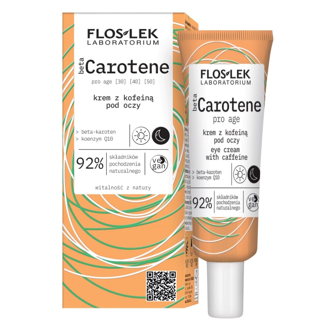 Flos-Lek betaCarotene pro age, Krem pod oczy z kofeiną