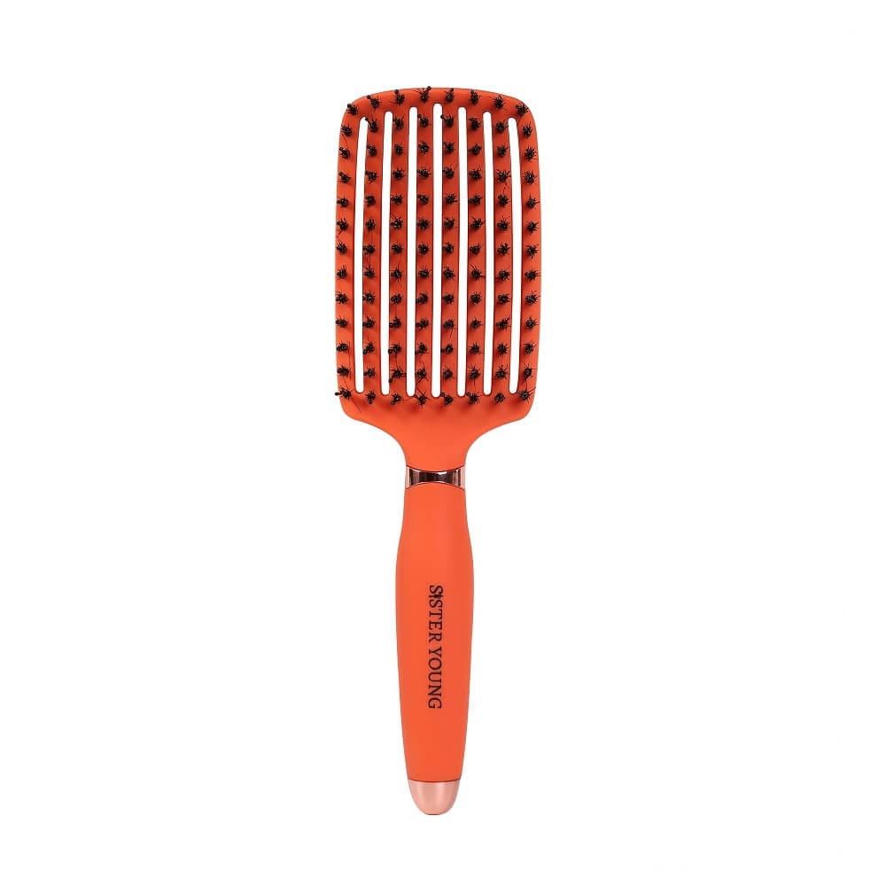 Ovia Hair Brush Szczotka do rozczesywania włosów z włosiem z dzika APR1038BV - Pomarańczowa