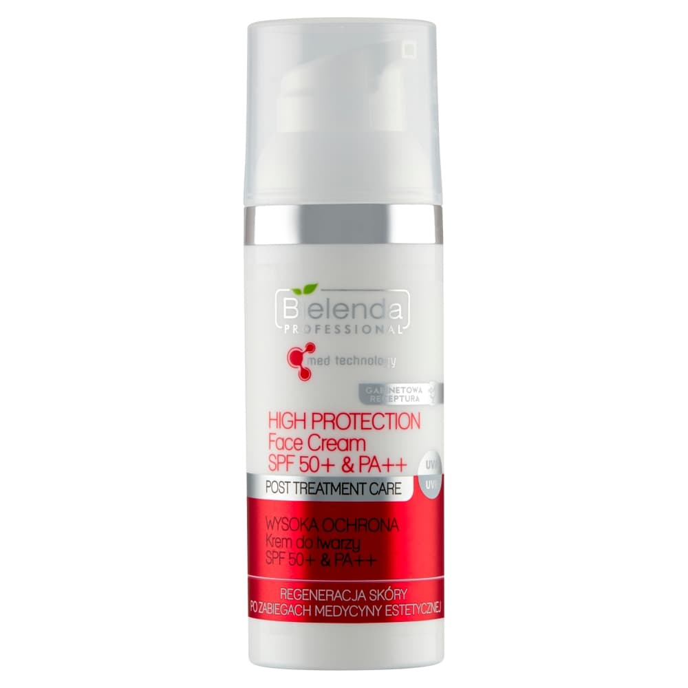 Bielenda Professional, krem do twarzy po zabiegach medycyny estetycznej, SPF50