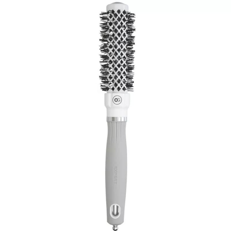 Szczotka Olivia Garden Expert BLOWOUT GRIP- faliste włosie White&grey 25mm