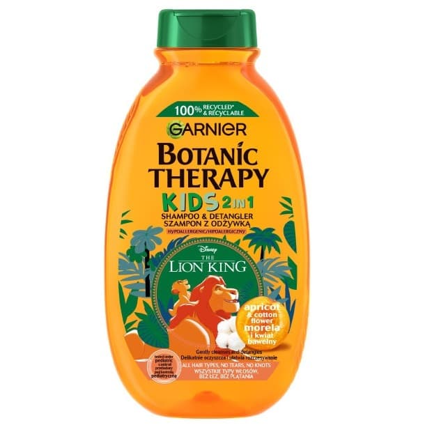 BOTANIC THERAPY - Kids 2in1 Shampoo & Detangler - Szampon z odżywką dla dzieci - Morela i Kwiat Bawełny -