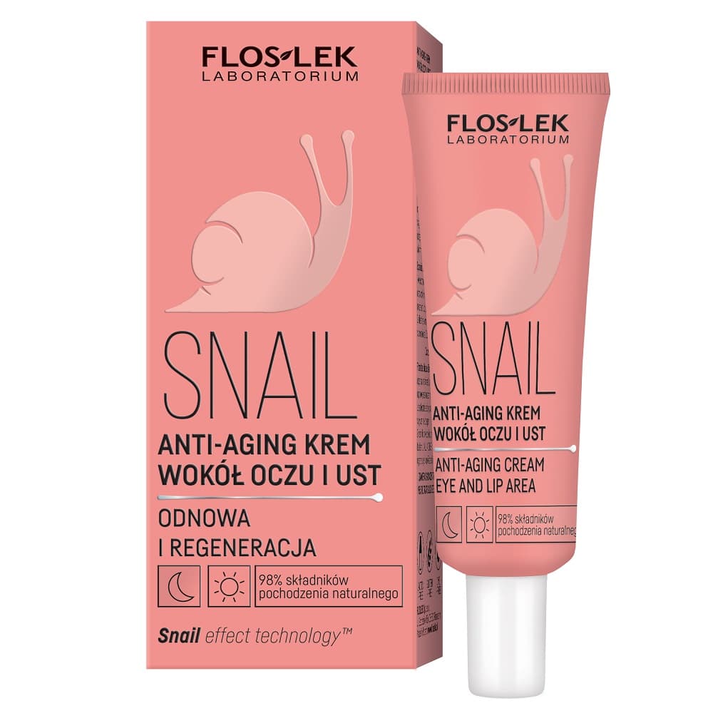 Flos-Lek Snail Anit-Aging, krem wokół oczu i ust