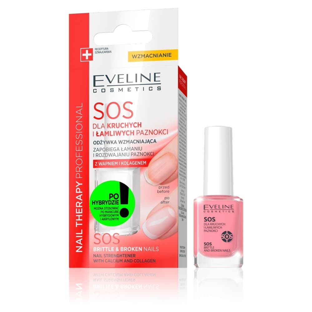 NAIL THERAPY PROFESSIONAL - SOS Brittle & Broken Nails - Wzmacniająca odżywka z wapnem dla kruchych i łamliwych paznokci