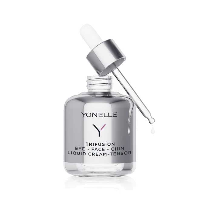 Trifusion Eye Face Chin Liquid Cream Tensor, płynny krem napinacz pod oczy na twarz i podbródek
